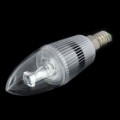 E14 Vela estilo 1W 80-100LM 6000-7000K 1-LED branco lâmpada - prata (85 ~ 245V)