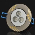 3W 6000-7000K 210 ~ 270LM 3-LED branco luz teto baixo Lamp com / Driver (220V AC)