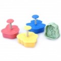 Imagem 3D de princesa em forma de biscoito Cookie Cutter molde conjunto (Pack de 4 peças)