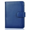 capa protetor de couro PU para Kindle 4 - azul