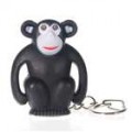 Piscando-olhos Monkey 2-LED Flashlight Keychain com efeitos de som