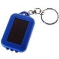 3-LED luz branca Solar Powered Self-Recharge Flashlight Keychain (cores sortidas)