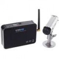 USB 2.0 4-CH receptor Wireless vigilância DVR caixa com 2,4 GHz recarregável Mini câmera (PAL)