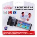 Unitek USB 3.0 de alta velocidade 2 portas PCMCIA ExpressCard/34 mm (5Gbps)