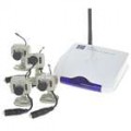 Ultra-Mini 2.4 GHz 4-CH Wireless vigilância câmera c / microfone - dourada (conjunto de câmera-4)