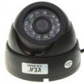 Mini câmera de vigilância segurança CMOS com 24-LED Night Vision - preto (DC 12V)