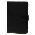 Caso de couro PU proteção com dinheiro & cartões compartimentos para Kindle 3 - preto