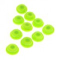 Tailcap de silicone para lanternas (verde 10-Pack)