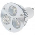 GU10 3W 260-lúmen 3200K 3-LED quente branco luz lâmpada (85 ~ 265V)
