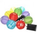 Solar Powered Self-Recharged 10-LED brancos luz Lampions (1 * AA)