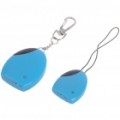 Dispositivo de alarme Anti-Lost pessoal para Kid/Pet/bolsa/saco/Cell Phone - azul + preto (1 * CR2032/2 * CR2032)