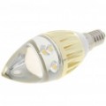 E14 3W 3200K 270LM vela estilo quente branco 3-LED bulbo (85 ~ 265V)