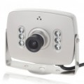 Mini câmera de vigilância segurança AV com 6-LED Night Vision (DC 9V)