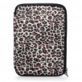Elegante leopardo protetora Soft Bag com Dual zipado fechar para 10 