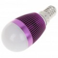 E14 3W 240-260LM 3000-3500K quente branco LED lâmpada lâmpadas - roxo (85 ~ 245V)