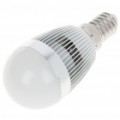E14 3W 240-260LM 3000-3500K quente branco LED lâmpada lâmpadas - prata + branco (85 ~ 245V)