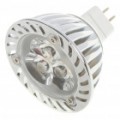 MR16 3W 240-260LM 3000-3500K quente branco 3-luz lâmpada lâmpadas LED (12V)