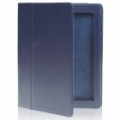 capa protetor de couro PU para iPad 2 - azul escuro