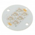 Luz de verde de emissores 6W 300 lúmen 6-LED redondo placa de Metal (9 ~ 11V)