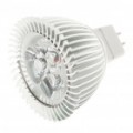 MR16 3W 6500K 260-Lumen 3-LED branco lâmpada (12V)
