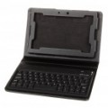 61-Chave Bluetooth v 2.0 Wireless teclado c / Case de couro PU para BlackBerry Playbook - preto