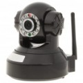 H. 264 300KP Wireless Network Security vigilância IP Camera com / 10-LED IR Night Vision/TF - preto