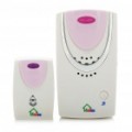 32-Melody Wireless resistente à água Doorbell - branco + Rosa (Volume ajustável)