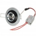 1W LED 1 90-Lumen 6500K branco teto lâmpada/Down Light com LED Driver (AC 85 ~ 245V)