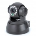 300KP rede vigilância IP câmera com fios c / 10-LED Night Vision / motores de Pan/Tilt / microfone