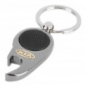 Mini Metal branco lanterna LED Bottle Opener Keychain com logotipo do carro - KIA (1x CR1220)