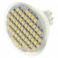 MR16 4W 60 x 3528 SMD levou 240-lúmen 3500K quente branco lâmpada (DC 12V)