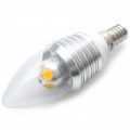 E14 4W 210-250Lumen 3050-3250K quente branco Candle estilo LED Light Bulb (110 ~ 250V)