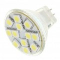 MR11 2.5W 6500K 50LM 12 x 5050 SMD LED branco lâmpada (DC 12V)