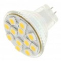 MR11 2.5W 3500K 50LM 12 x 5050 SMD LED Warm White lâmpada (12V)