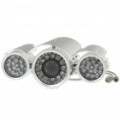 1/3 CMOS 300KP impermeável segurança câmera de vigilância com 74-LED Night Vision (DC 12V)