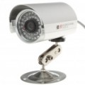 1/4 CCD com fios vigilância segurança câmera impermeável c / 36-IR LED Night Vision - prata