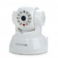 300KP com fio rede vigilância IP Camera com / 10-LED Night Vision/microfone - branco