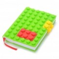 Bloco de notas criativa com Lego estilo capa de Silicone - cor aleatória (Appr.70 páginas)