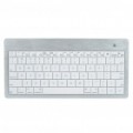 Elegante Ultra-Slim Mini recarregável 80-chave teclado sem fio Bluetooth - branco + prata
