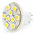 MR11 1, 4W 3200K 120-lúmen 9 x 5050 SMD LED Warm White Light Bulb (11 ~ 18V)