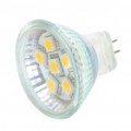 MR11 1W 3500K 80-lúmen 6-5050 SMD LED quente branco lâmpada (DC 11 ~ 18V)