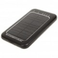 Solar Powered Rechargeable 2600mAh Portable Power Pack com lanterna + cobrando adaptadores - preto