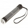 Mini Energia Solar 5 LEDs branca luz lanterna/tocha com cinta - preto