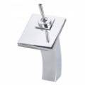 Moderna latão Waterfall Bathroom Faucet (alto)