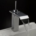 Modern Chrome Waterfall Bathroom Faucet
