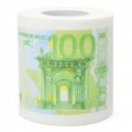 Criativo 100 Euro Bill padrão rolo tecido - branco + verde