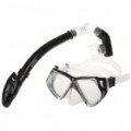 Mergulho mergulho Scuba Snorkel com óculos máscara conjunto - preto