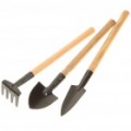 Mini aço inoxidável redonda pá + pá afiada + Spike-dente Harrow jardinagem ferramentas definir