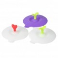 Bonito copo de Silicone capa tampa - aleatória Color (pacote de parte 3)