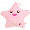 Bonito Lucky Star em formato colorido LED luz travesseiro almofada Fantastic Home Decoration - Pink (3xAA)